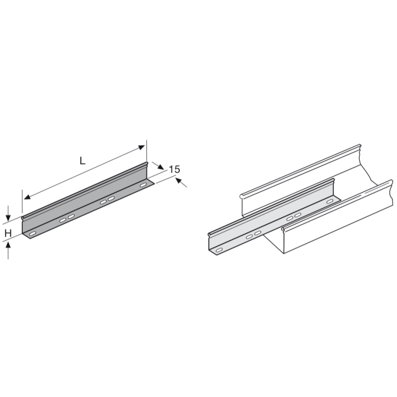 Separatore Altezza 80mm Zincato Sati 1043056