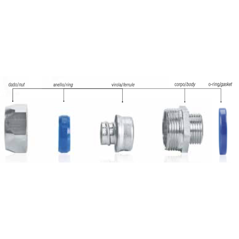 Raccordo Filettato D.39,5MM - Tubo Flessibile M50 Euro 2000 50048