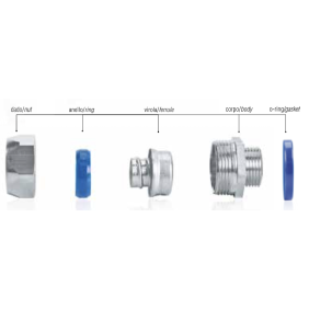 Raccordo Filettato D.15,5MM - Tubo Flessibile M20 Euro 2000 50044