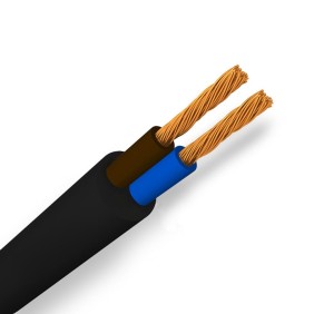 Cavo Gommato 2X0,75 MMQ Nero Matassa da 100 Metri