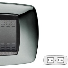 Placca Master Modo cromo 2+2 Posti 39TC222-2