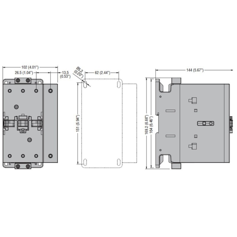 Contattore quadripolare 230Vac 165A in AC1 Lovato BF150T4A230
