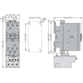 Contattore Tripolare Bobina 230V AC 50A Lovato BF5000A230