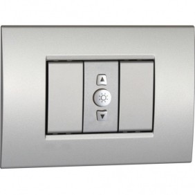 Dimmer con Pulsante da Incasso Argento Regolo Vemer VE781200