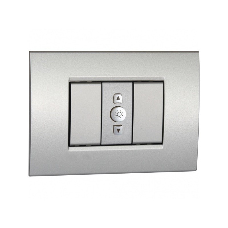 Dimmer con Pulsante da Incasso Argento Regolo Vemer VE781200