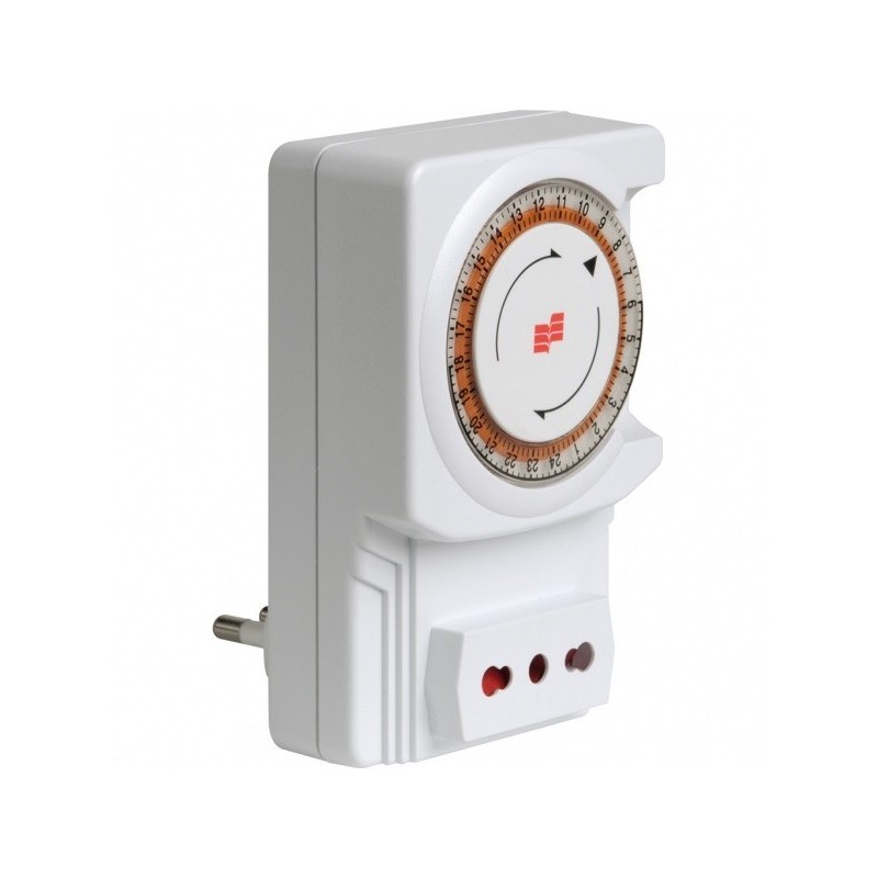 Interruttore Orario a Spina con Quadrante a Cavalieri Twinplug D Vemer VJ63050000