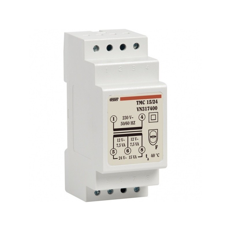 Trasformatore di Sicurezza 12/24V DIN TMC Vemer VN317400