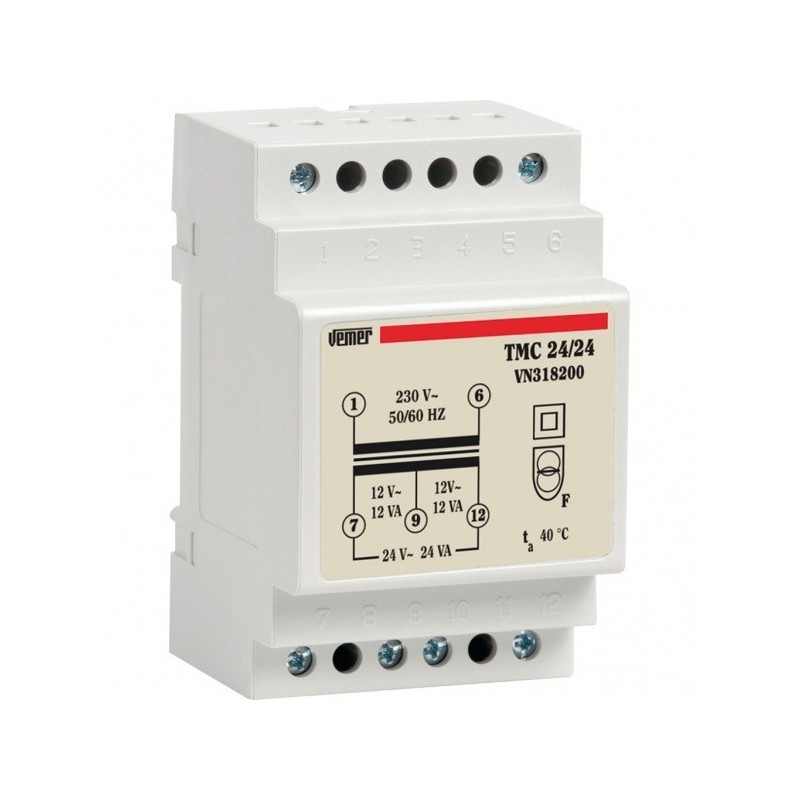 Trasformatore di Sicurezza 12/24V DIN TMC Vemer VN318200