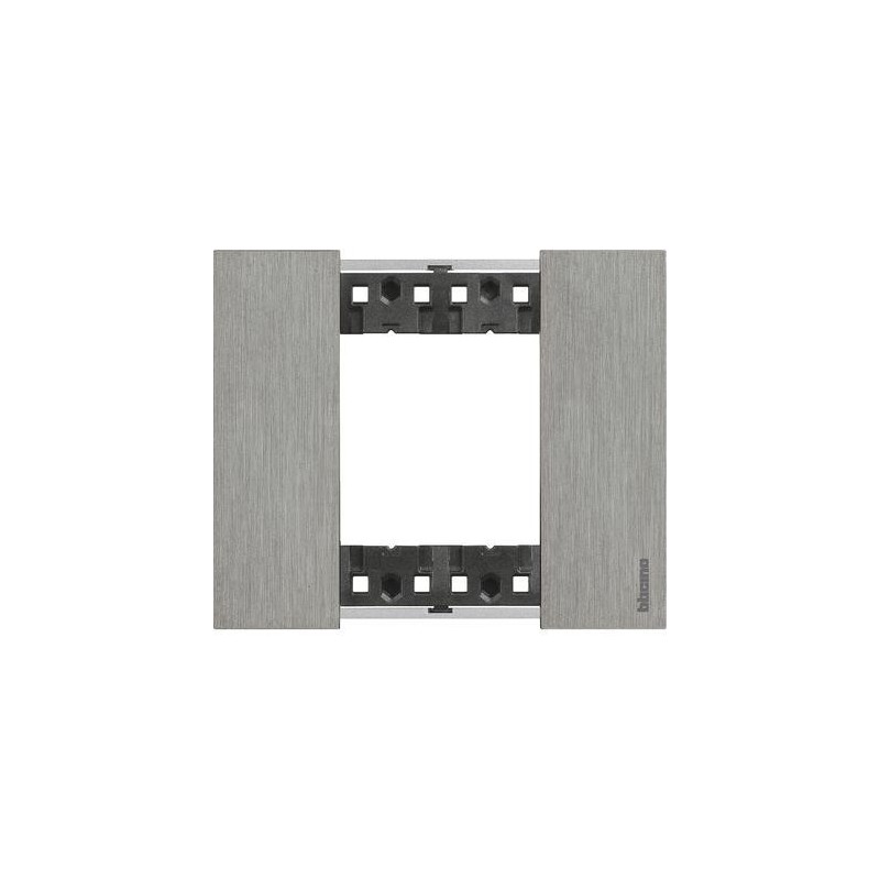 Placca Acciaio Bticino Living Now due posti Zama KA4802ZG