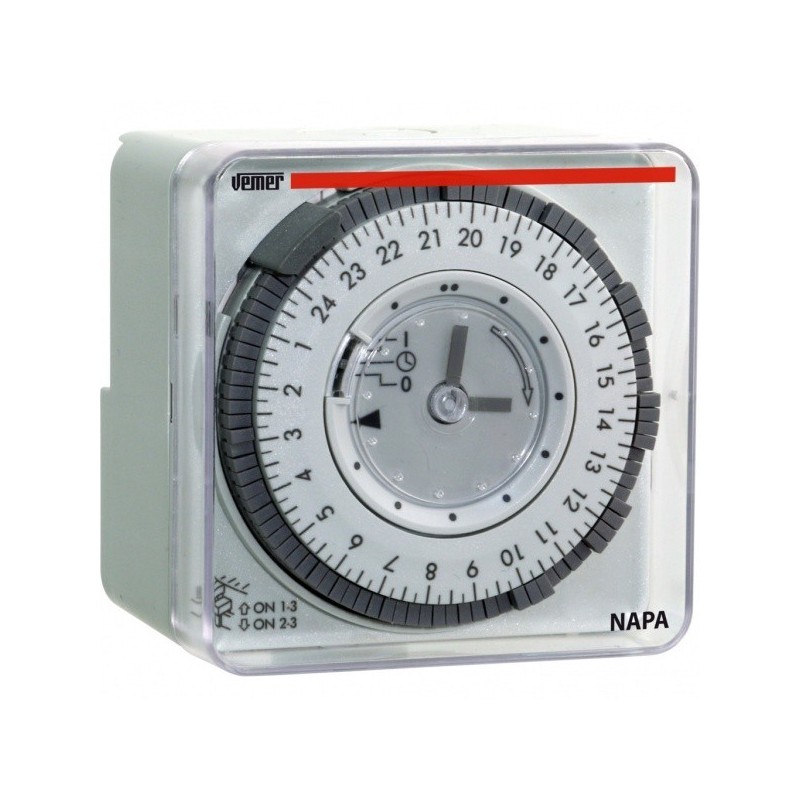 Interruttore Orario Giornaliero da Pannello a Cavalieri NAPA D Vemer VP884100