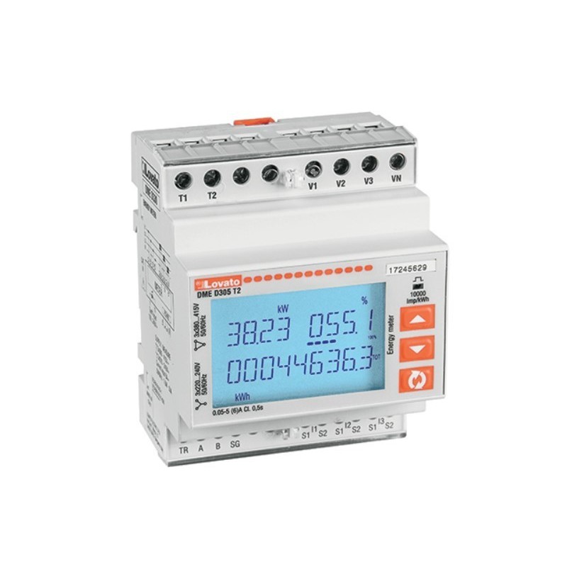 Contatore di Energia digitale Trifase inserzione tramite TA Lovato DMED305T2