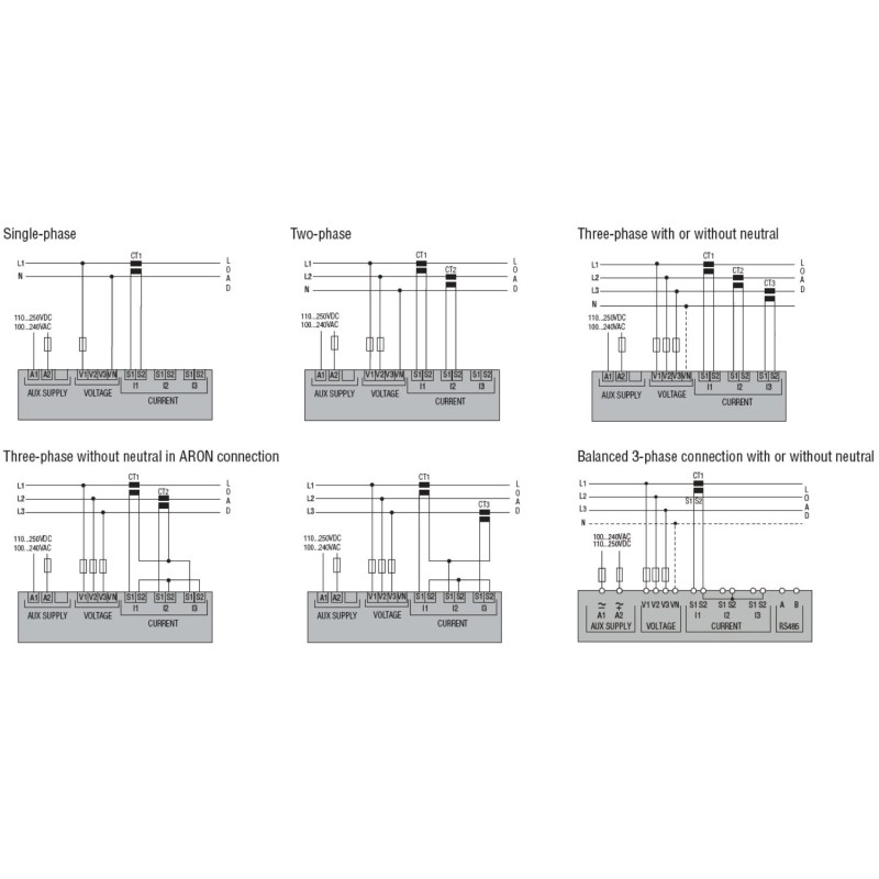Kit contatore di energia DMG100 + 3 TA 150/5A Lovato DMGKIT100150
