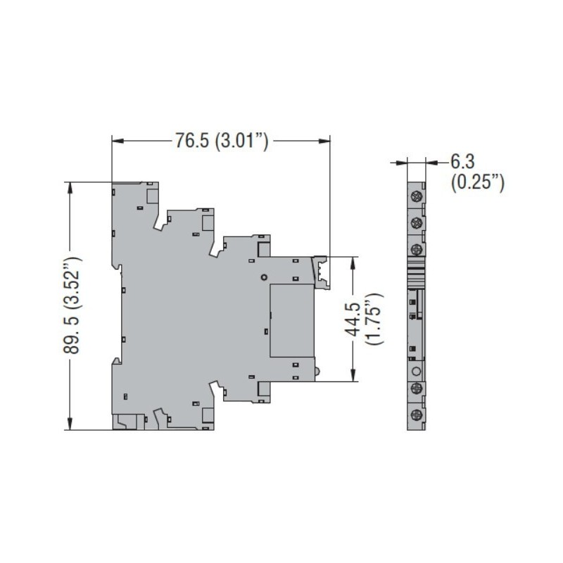 Zoccolo per rele' slim 1 Scambio Lovato HRA101CE024