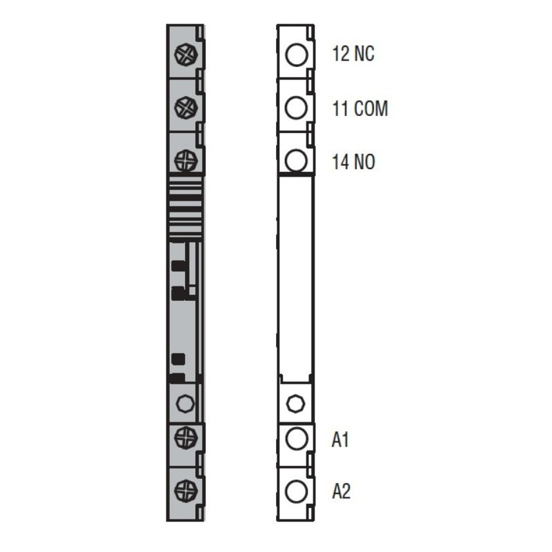 Zoccolo per rele' slim 1 Scambio Lovato HRA101CE024