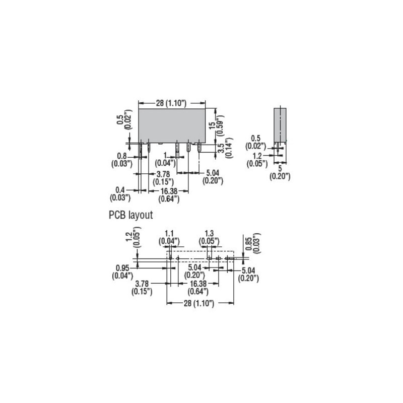 Rele' slim stato solido 1 Scambio 2A bobina 24V DC Lovato HR201AS024