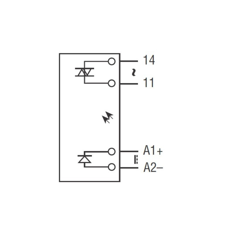 Rele' slim stato solido 1 Scambio 2A bobina 24V DC Lovato HR201AS024