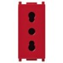 Presa VIMAR PLANA 2P+T 16A P17/11 rossa