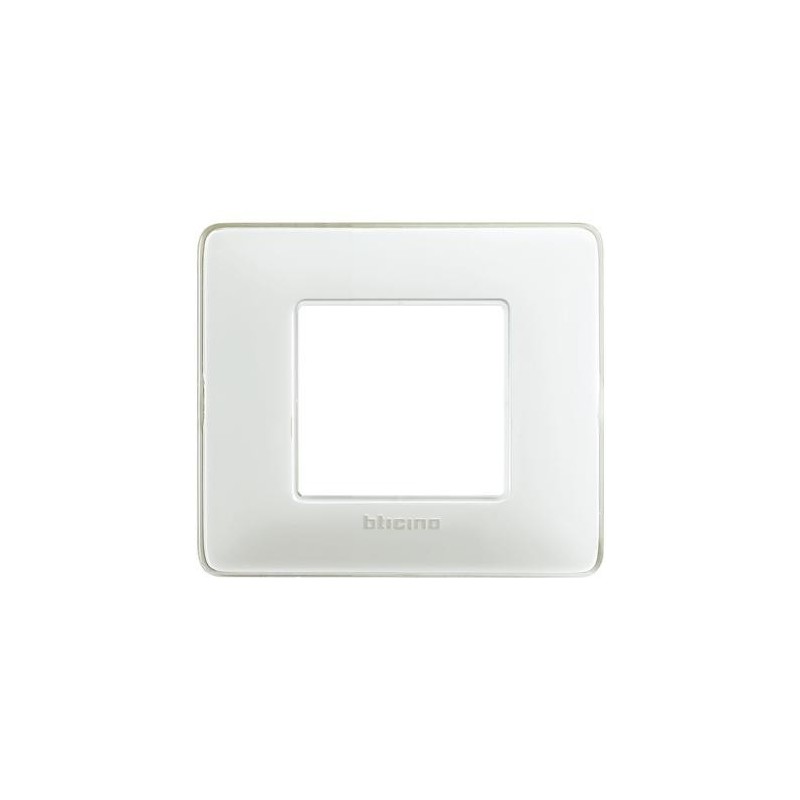 Placca Bticino Matix 2 posti Ghiaccio AM4802CBN