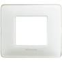 Placca Bticino Matix 2 posti Ghiaccio AM4802CBN