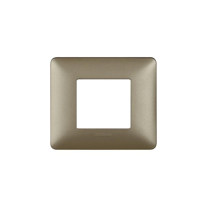 Placca Bticino Matix 2 posti Titanium AM4802MTA