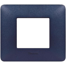 Placca Bticino Matix 2 posti Blu Mercurio AM4802TBM