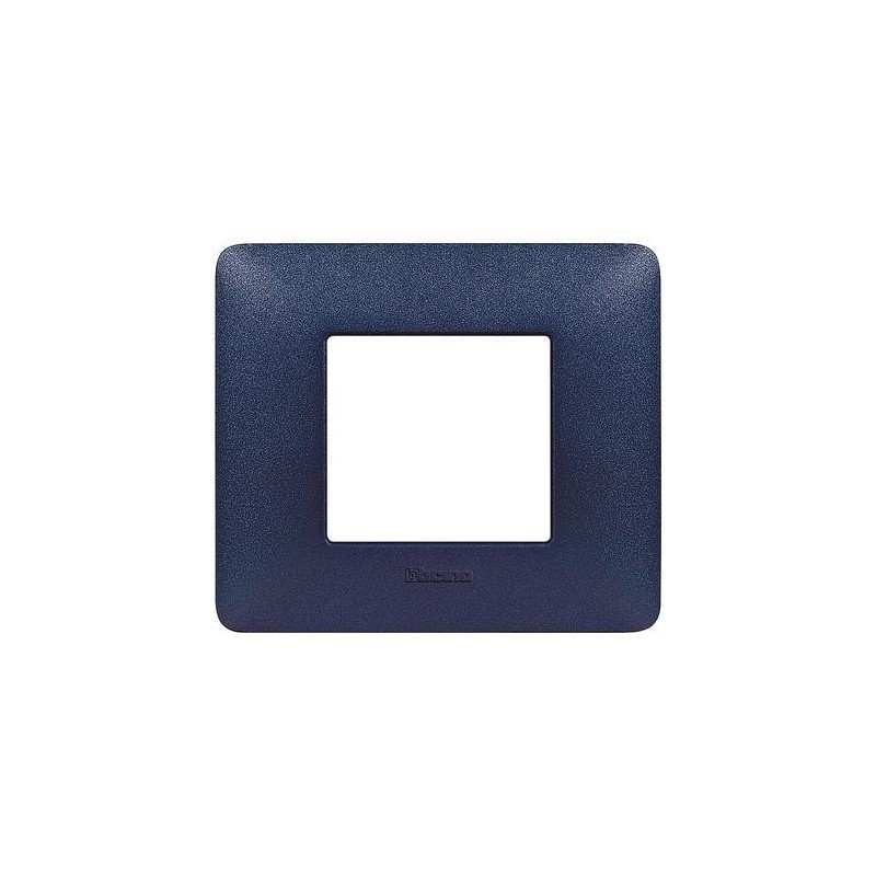 Placca Bticino Matix 2 posti Blu Mercurio AM4802TBM