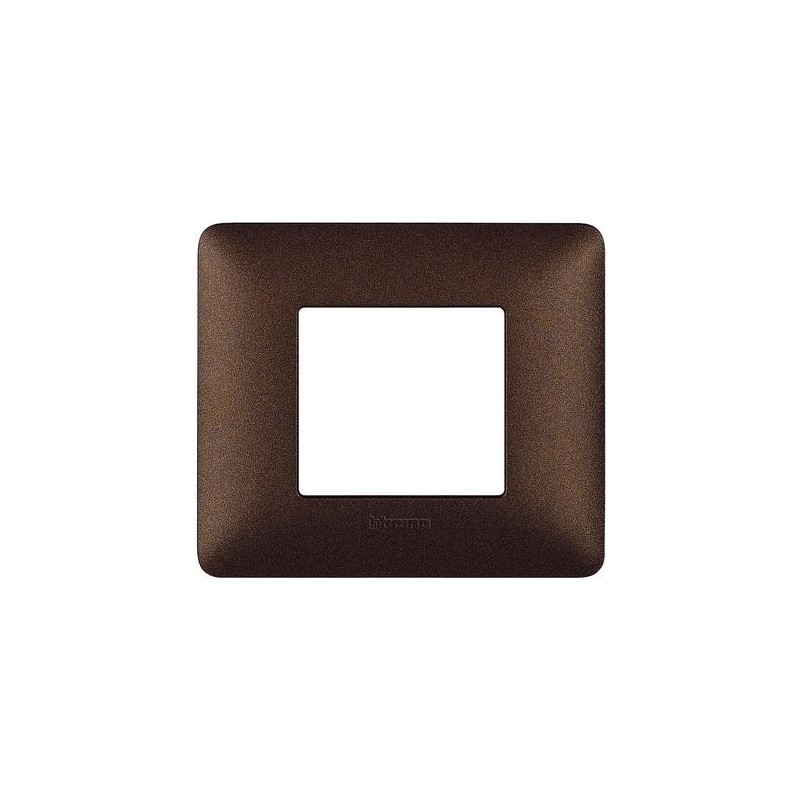 Placca Bticino Matix 2 posti Marrone Caffè AM4802TGG