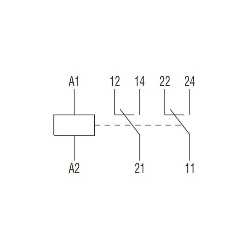Rele' 2 Scambi azionatore meccanico 8A bobina 110VAC Lovato HR502CA110