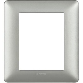 Placca 6 posti (3+3) Silver Matix AM4826MSL