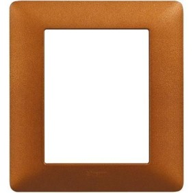 Placca 6 posti (3+3) Rosso Terra Matix AM4826TRT