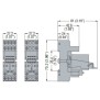 Zoccolo per rele' Lovato a 4 contatti serie HR60 HR6XS41 dimensioni