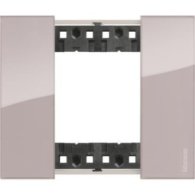 Placca Aura Bticino Living Now due posti Tecnopolimero KA4802DM