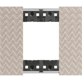 Placca Optic Bticino Living Now due posti Tecnopolimero KA4802MM