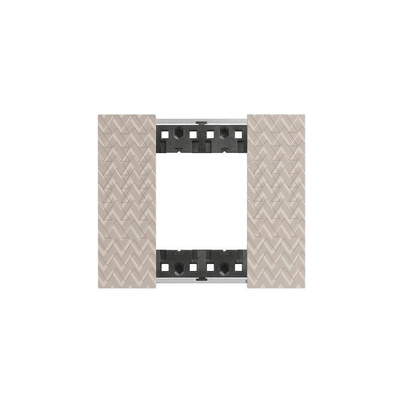 Placca Optic Bticino Living Now due posti Tecnopolimero KA4802MM