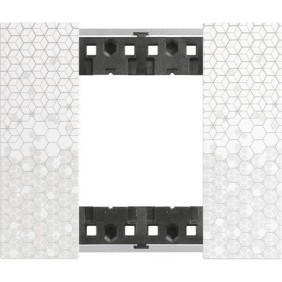 Placca Pixel Bticino Living Now due posti Tecnopolimero KA4802MW