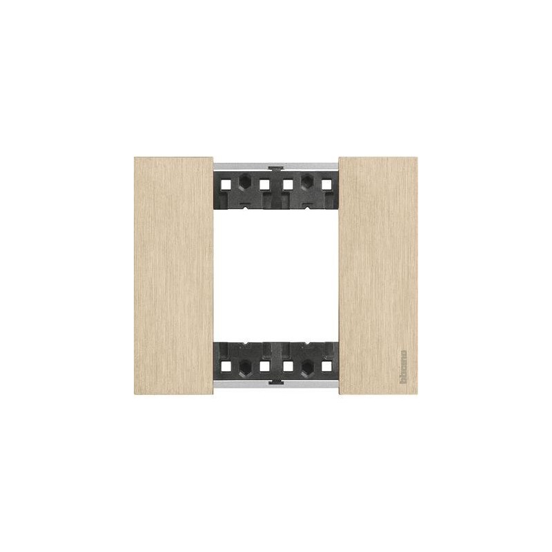 Placca Oro Bticino Living Now due posti Zama KA4802ZW