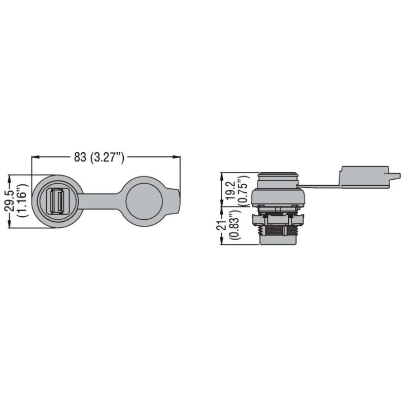 Presa RJ45 trasmissione dati diametro 22MM schermata Lovato LPCD06 dimensioni