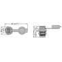 Presa RJ45 trasmissione dati diametro 22MM schermata Lovato LPCD06 dimensioni