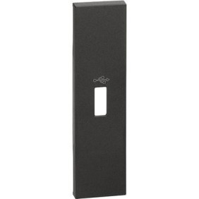 Cover con Simbolo USB Nero Bticino Living Now KG10P