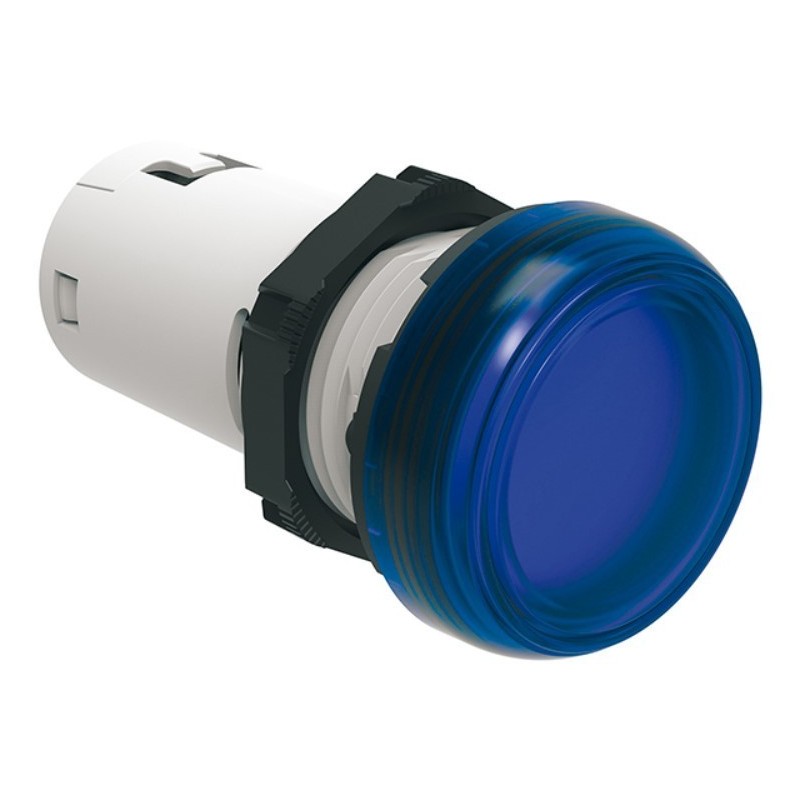 Indicatore luminoso monoblocco foro 22mm 24V ACDC blu Lovato LPMLB6
