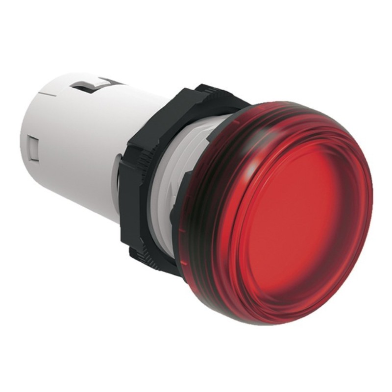 Indicatore luminoso monoblocco foro 22mm 230V AC rosso Lovato LPMLM4