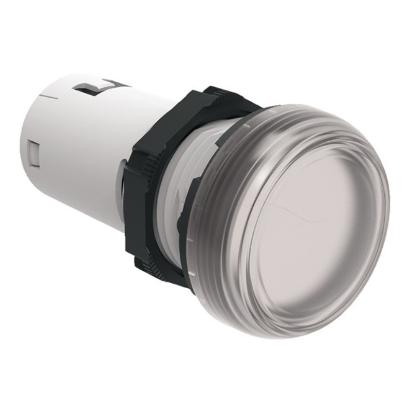 Indicatore luminoso monoblocco foro 22mm 230V AC trasparente Lovato LPMLM7