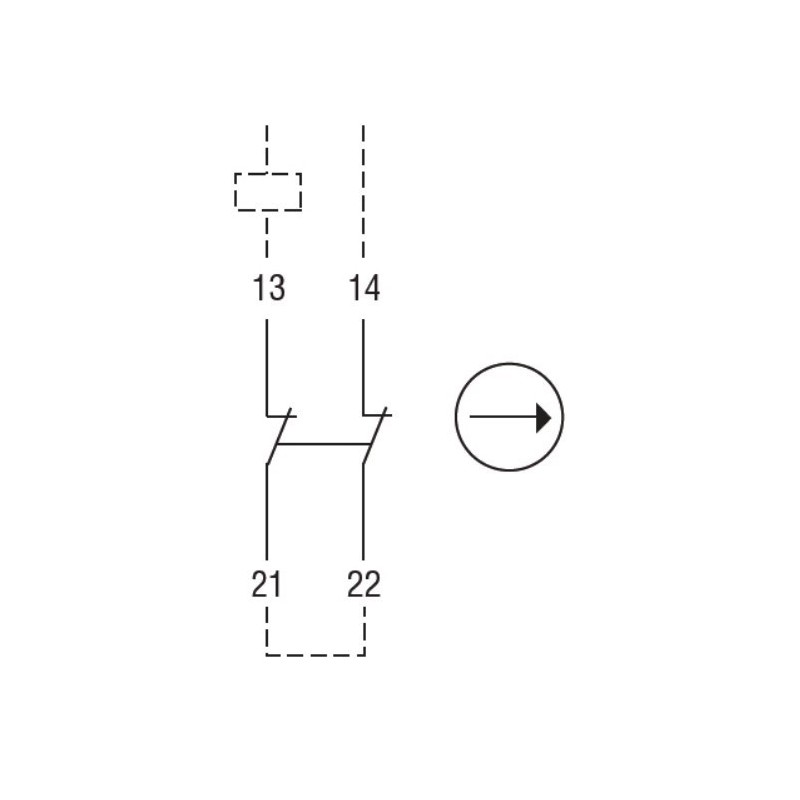 Finecorsa a fune 1NO+1NC con pulsante di riarmo trazione 25N Lovato  RS131310 schema elettrico