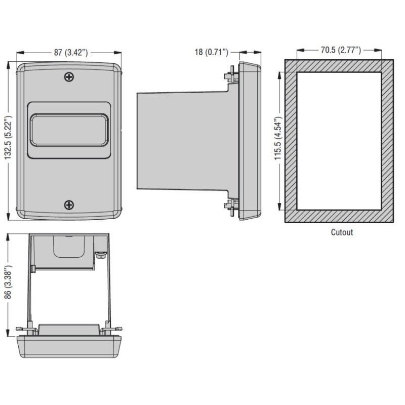Contenitore da incasso per interruttori salvamotore serie SM1P Lovato SM1Z1705P dimensioni