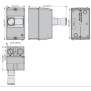 Contenitore IP65 con pulsante di arresto per salvamotore serie SM1P Lovato SM1Z1702P dimensioni