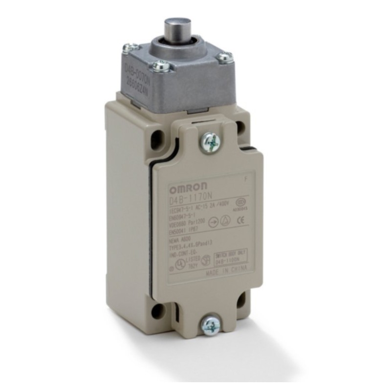 Finecorsa a scatto rapido 1NA+1NC con azionatore piano Omron D4B4170N