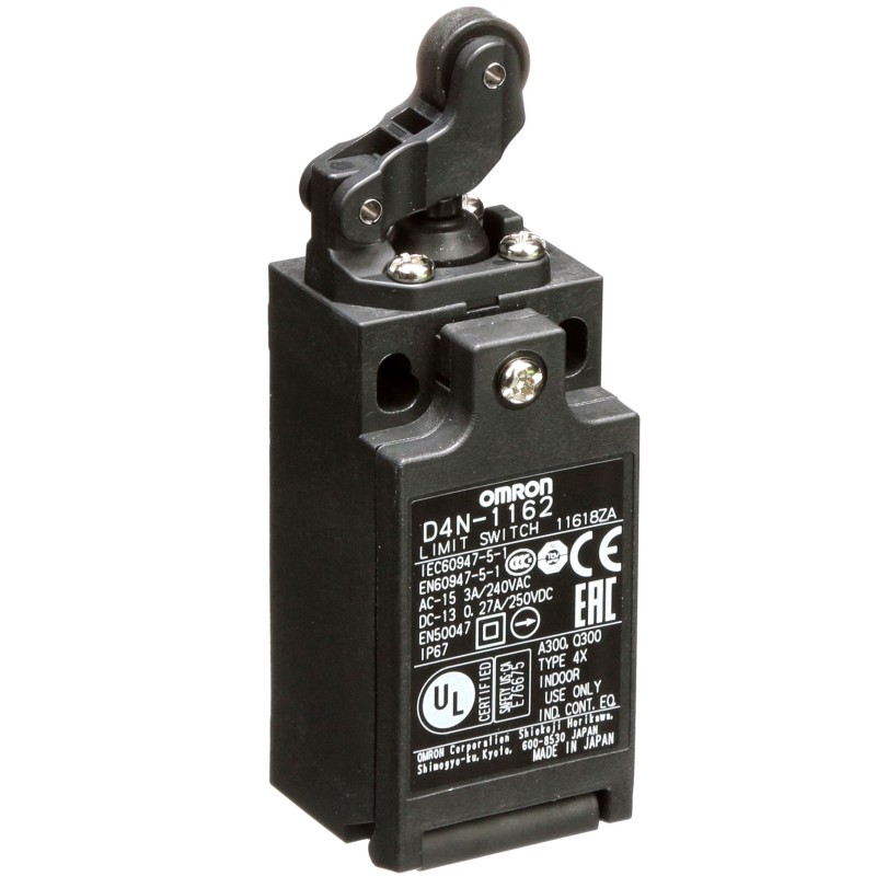 Finecorsa a scatto 1NA+1NC conbraccio a rotella Omron D4N1162