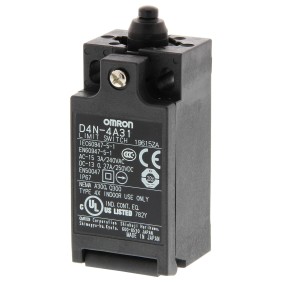 Finecorsa a scatto 1NA+1NC con testa piana Omron D4N1131