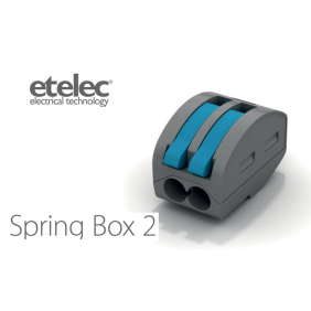 Connettore Isolato a Leve 1 Polo e 2 Conduttori SpringBox2 Etelec SBOX2