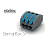 Connettore Isolato a Leve 1 Polo e 3 Conduttori SpringBox3 Etelec SBOX3